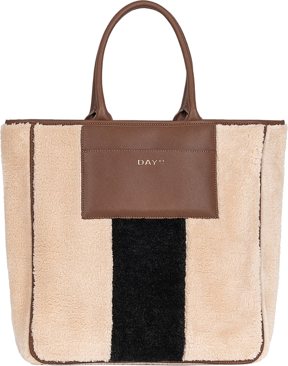 Day Et Teddy Tote Shoppers Dames - Beige - Maat ONESIZE