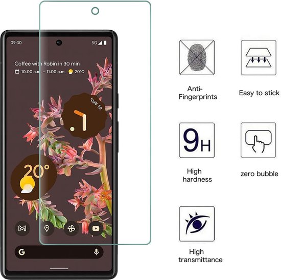 Protecteur d'écran 5x Convient pour Google Pixel 6 - protecteur d'écran - verre - protection - verre de protection - ZT Accessoires