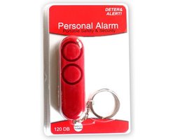 Zelfverdediging Alarm Sleutelhanger - 120 dB - Persoonlijk alarm - Anti-verkrachting Sirene - Rood