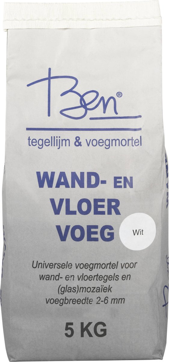 Ben Foby+ Voegmiddel - 5kg - Voegmortel - Wand en Vloer - Wit - Ben