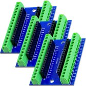 AZDelivery 3x Nano V3.0 Terminal Adapter Board met Schroefklemmen, Terminal Adapter Board Module Board compatibel met Arduino