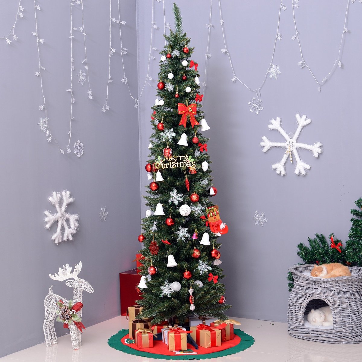 Kunstkerstboom - Smalle Kunstkerstboom - Smalle kerstboom - 180 cm – foto 3