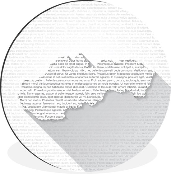 WallCircle - Wandcirkel - Muurcirkel - Zwart-wit illustratie van tekst in de vorm van Slowakije - Aluminium - Dibond - 30x30 cm - Binnen en Buiten