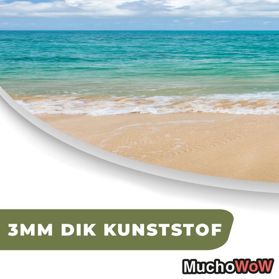 Muurovaal - Kunststof Wanddecoratie - Ovalen Schilderij - Strand - Zee - Zomer - Reizen - 80x120 cm - Ovale spiegel vorm op kunststof