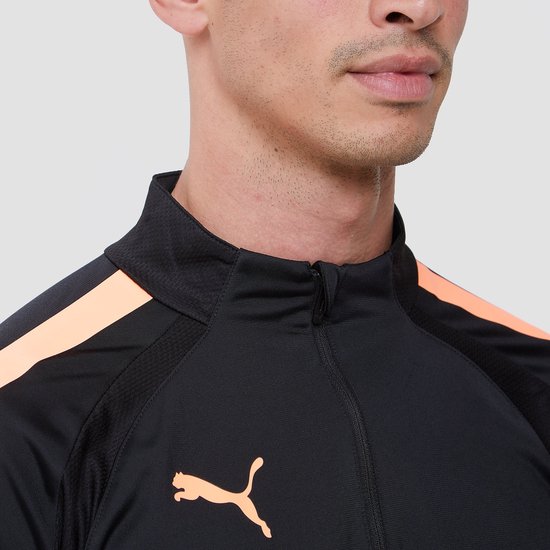 Puma Teamliga Voetbaltop / Sporttrui - Met Rits - Zwart/Oranje Heren - Maat  M | bol.com