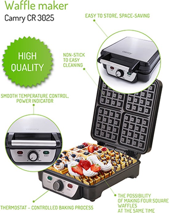 Camry CR 3025 Wafelmaker - Wafelijzer — afbeelding 3