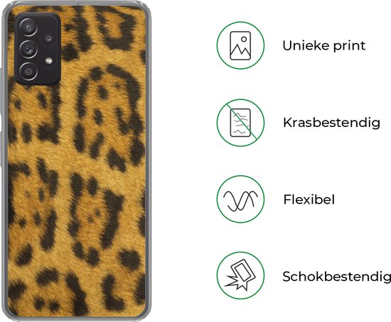 Coque Samsung Galaxy A53 5G - Fourrure léopard - Coque de téléphone en Siliconen