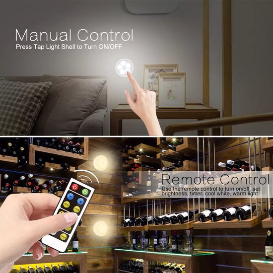 Led lamp Led licht Draadloos Kastverlichting LED Nachtlampje met...