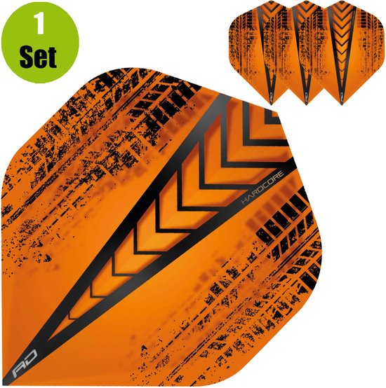 Red Dragon Hardcore Radical Orange - Dart Flights van Merkloos — afbeelding 2