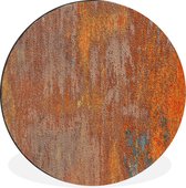 WallCircle - Wandcirkel - Muurcirkel - Roest - Geel - Oranje - Aluminium - Dibond - ⌀ 60 cm - Binnen en Buiten