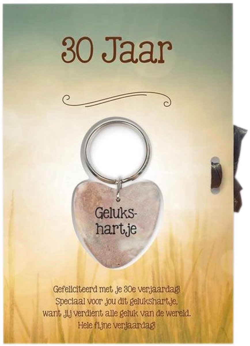 Kaart - 30 Jaar - Gelukshartje