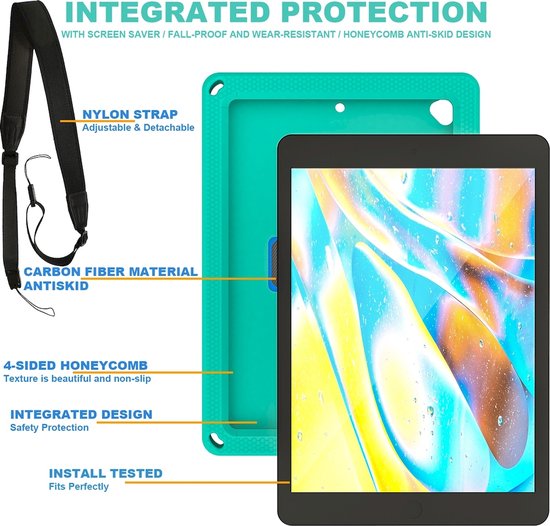 Coque Apple iPad 9 10.2 (2021) - Mobigear - Série Strap Antichoc - Coque  Arrière en