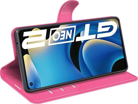 Mobigear Classic Phone Case adapté pour Realme GT Neo 3T Case Bookcase Wallet - Magenta