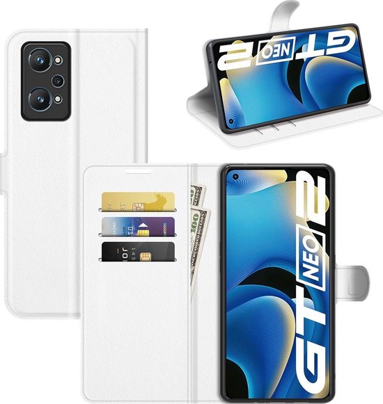 Mobigear Classic Phone Case adapté pour Realme GT Neo 3T Case Bookcase Wallet - Wit