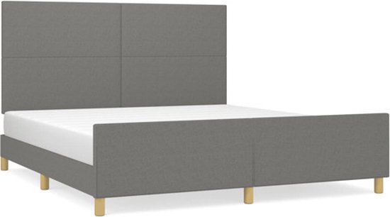 Bedframe zonder matras 120x200 cm stof zwart