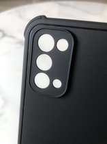 Siliconen Anti Shock back cover case - Geschikt voor OPPO A74 5G / A54 5G - TPU hoesje zwart