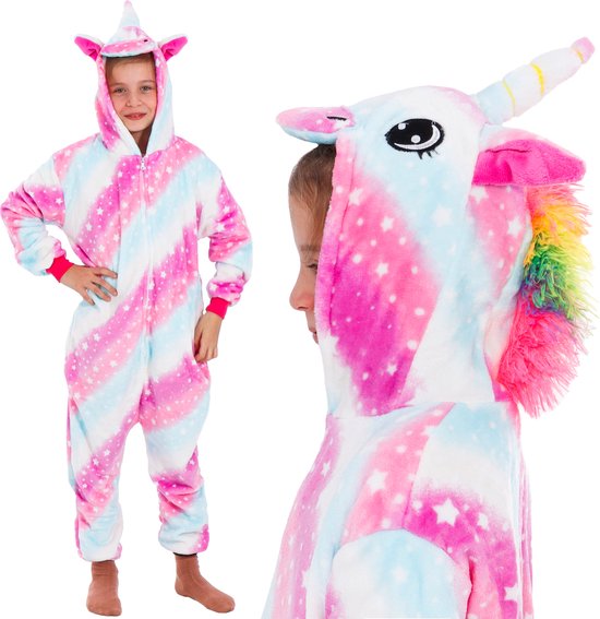 Springos Onesie Enfants - Licorne - Taille 130/140 - Multicolore