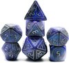 Afbeelding van het spelletje Lapi Toys - Dungeons and Dragons dobbelstenen - D&D dobbelstenen - D&D polydice - 1 set (7 stuks) - Blauw