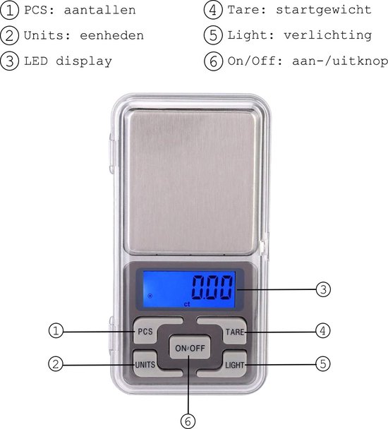 BALANCE DE PRÉCISION numérique de poche - 0,1 gramme - Ecran LCD