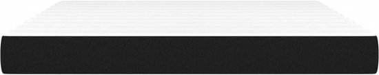 vidaXL Matelas à ressorts ensachés Noir 180 x 200 x 20 cm Tissu