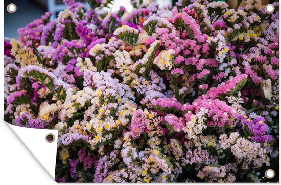 Une forêt avec la statice affiche de jardin fleuri 60x40 cm - petit - Toile de jardin / Toile d'extérieur / Peintures pour l'extérieur (décoration de jardin)