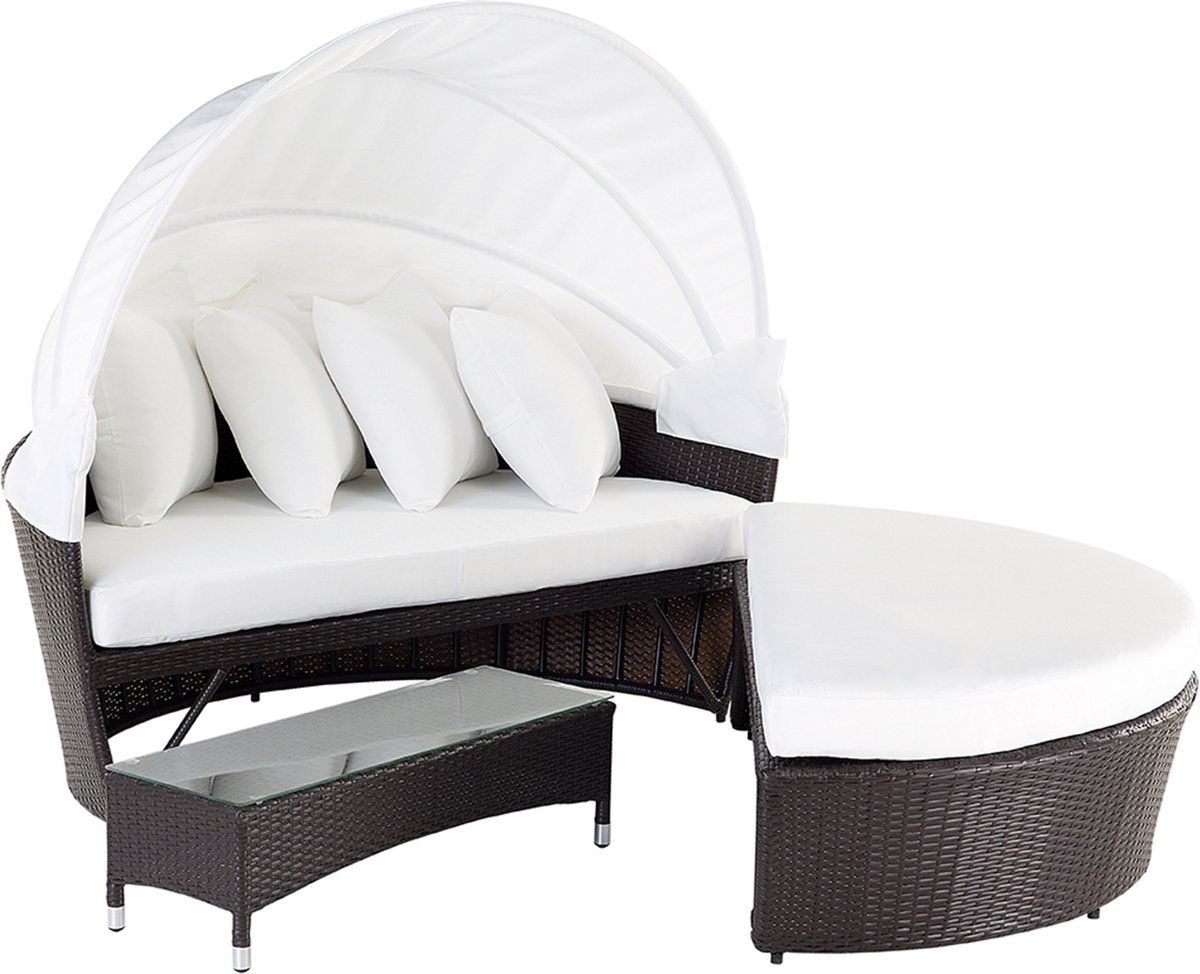 Beliani SYLT LUX - Zonne-eiland - Wit - PE rotan