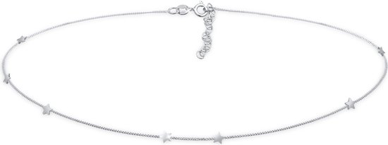 Elli Dames Halsketting Dames Curb Chain Astro Look Trend Blogger in 925 Sterling Zilver Verguld