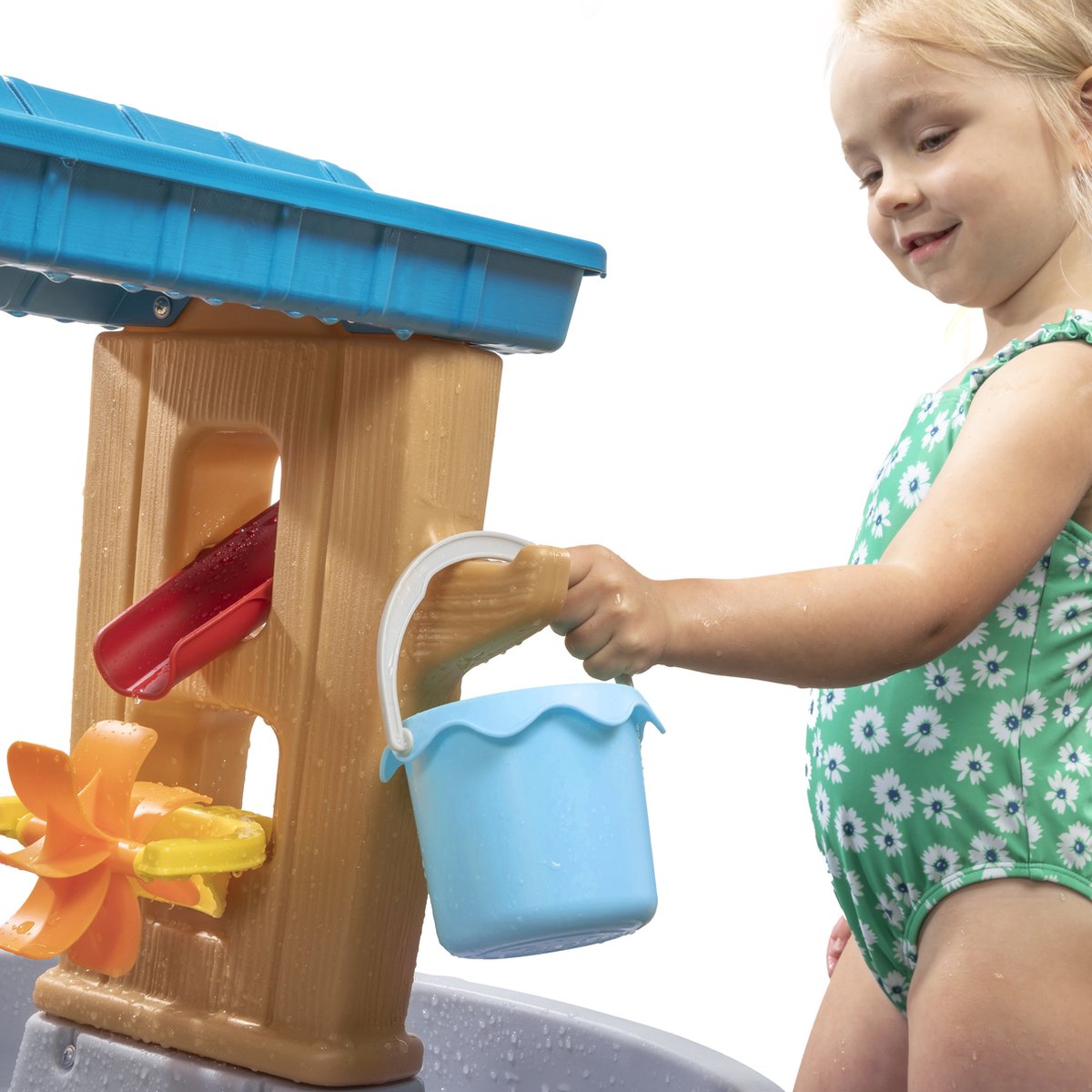 Step2 Rain Showers Splash Tub Watertafel - incl. accessoires - - Waterspeelgoed voor kind - Activiteitentafel met water voor de tuin / buiten — afbeelding 8