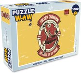 Puzzel Voetbal - Bal - Man - Vintage - Legpuzzel - Puzzel 1000 stukjes volwassenen