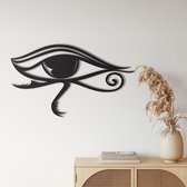 Wanddecoratie | Oog van Horus / Eye of Horus| Metal - Wall Art | Muurdecoratie | Woonkamer |Zwart| 75x44cm