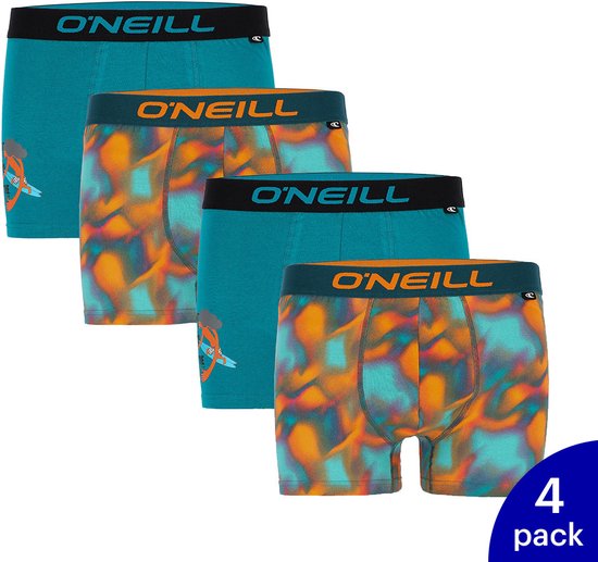 4-Pack O'Neill Blended Dye Heren Boxerhorts 900862 - Blauw / Multi - Maat S