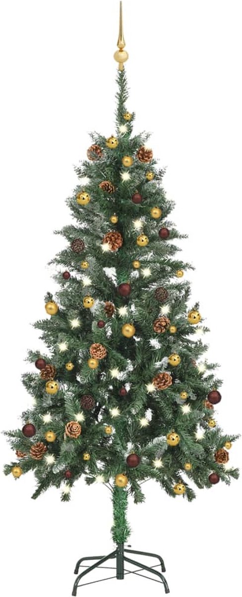 Prolenta Premium - Kunstkerstboom met LED's en kerstballen 150 cm