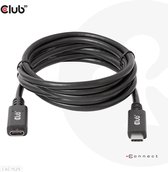 CLUB3D Câble d'extension USB Gen1 Type-C 5Gbps 60W(20V/3A) 4K60Hz M/ F 1m/3.28ft, 1m, USB C, 2 x USB C