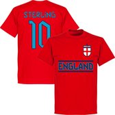 Engeland Sterling 10 Team T-Shirt - Rood - S