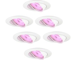 Ledvion - 6X SMART LED Inbouwspot Amsterdam - Wit - Dimbaar