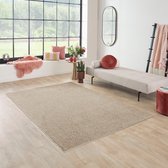 Carpet Studio Santa Fe Vloerkleed 160x230cm - Laagpolig Tapijt Woonkamer - Tapijt Slaapkamer - Kleed Beige