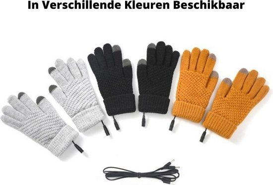 Currero Elektrische Handschoenen - Verwarmde Handschoenen - Handschoenen Met Verwarming - Verwarmde Handschoenen Heren en Dames - Zwart