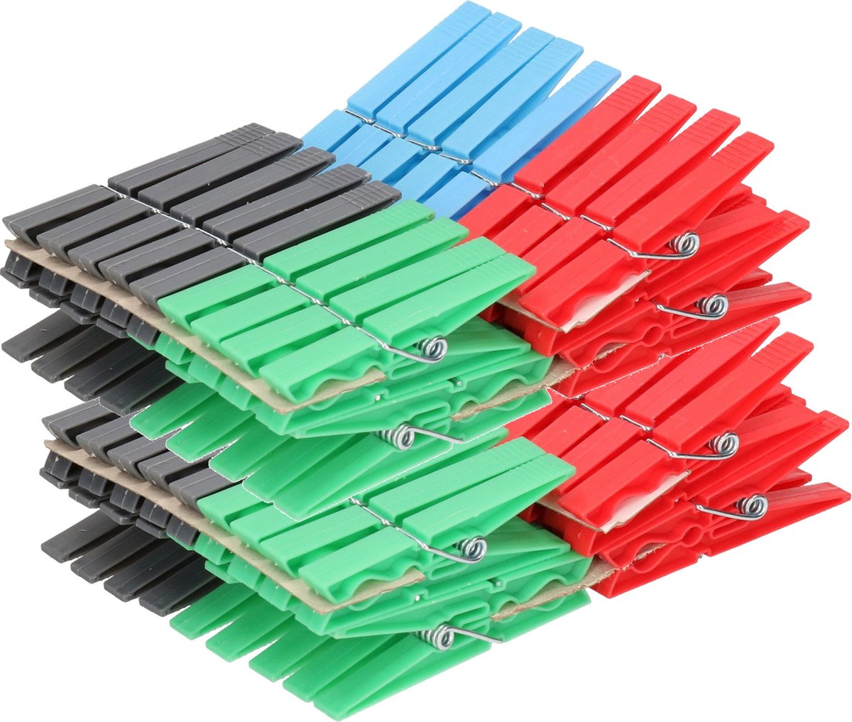 Goedkoopste 144x Gekleurde wasknijpers - Plastic wasgoedknijpers - Knijpers/wasspelden voor wasgoed 144 stuks