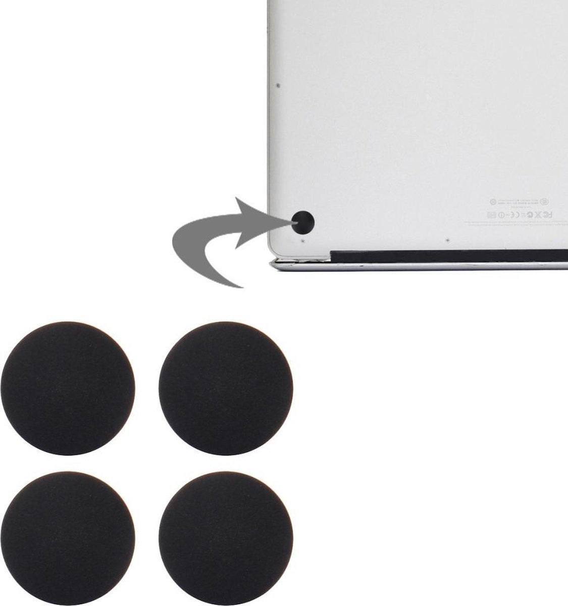 Knaak Anti-Slip Bodem Voet Pad geschikt voor Macbook Pro Retina 13.3