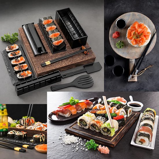 PIWOSGOL Sushi Maker Set 8-teilig - DIY Sushi Bazooka Roller Für Anfänger