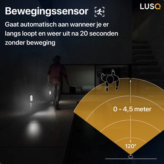 LUSQ® - LED Nachtlampje met bewegingssensor in Stopcontact voor Kinderen en Volwassenen- - 2 stuks - Nachtlampjes met Bewegingssensor - Nacht Lamp met Dag en Nacht Sensor van LUSQ® — afbeelding 3