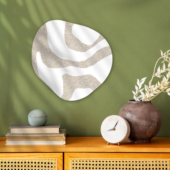 Décoration murale Organique - Décoration Décoration murale Plastique - Peinture Organique - Abstrait - Glitter - Design- 40x40 cm - Forme miroir asymétrique sur plastique