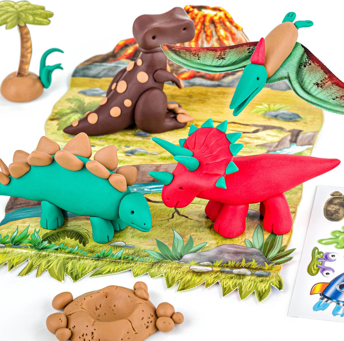 FIMO kids 8034 - ovenhardende boetseerklei - form&play set - Dino — afbeelding 6