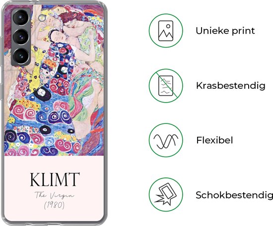 Coque Samsung Galaxy S21 - Peinture - Art Nouveau - Gustav Klimt - Siliconen - Sinterklaas - Noël - Cadeaux - Chaussures Cadeaux