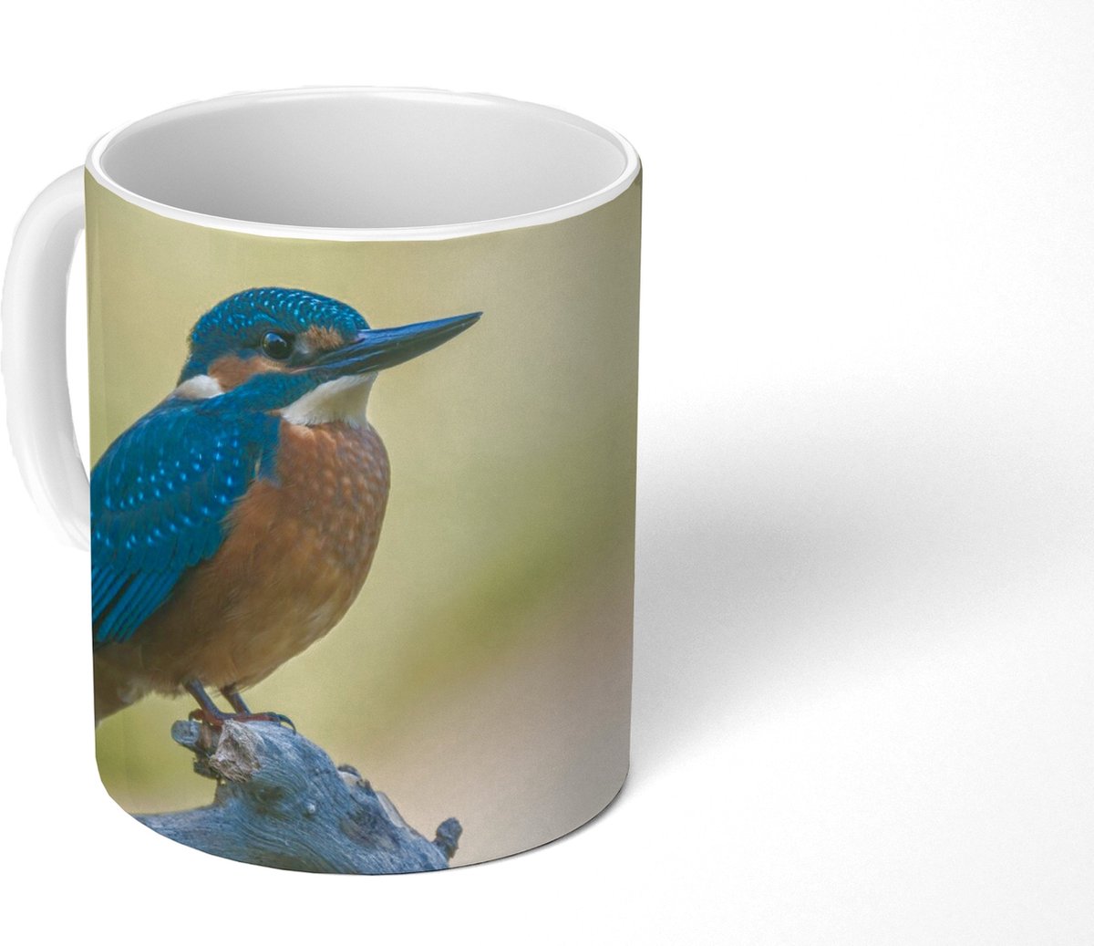 Mok - Koffiemok - IJsvogel - Tak - Vogel - Mokken - 350 ML - Beker - Koffiemokken - Theemok