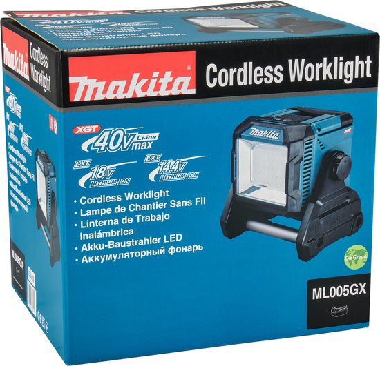 Makita DEBML005G Lampe de chantier led XGT 14.4 V / 18 V / 40 V Max  (XGT/LXT) y compris l''abat-jour