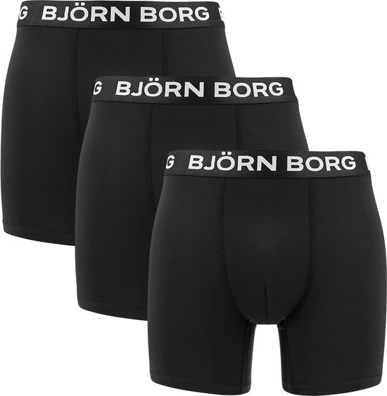 Bjorn Borg heren boxershort - Performance - 3-Pack - MP001 - Black - L .