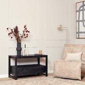 Meubels4nu - TV meubel 100cm - Zwart - Mangohout - Boaz Black - tv dressoir