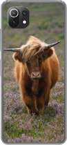 Coque de téléphone compatible avec Xiaomi 11T – Highlander écossais – Bruyère – Animaux – Coque en Siliconen
