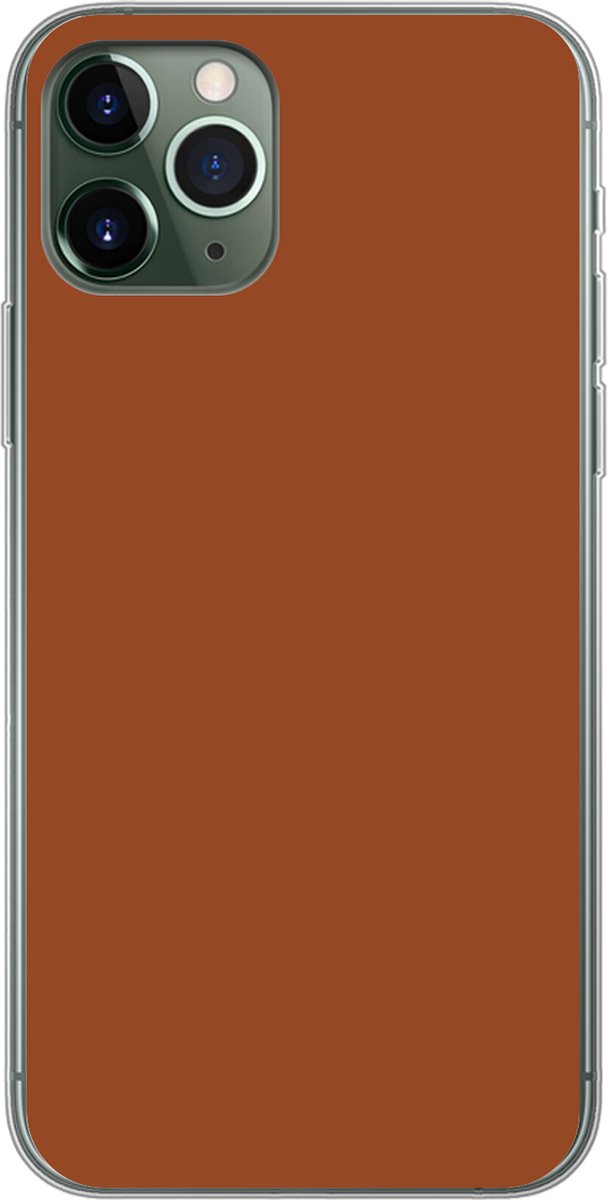 iPhone 11 Pro hoesje - Terracotta - Bruin - Palet - Effen - Kleuren - Kleur - Siliconen Telefoonhoesje